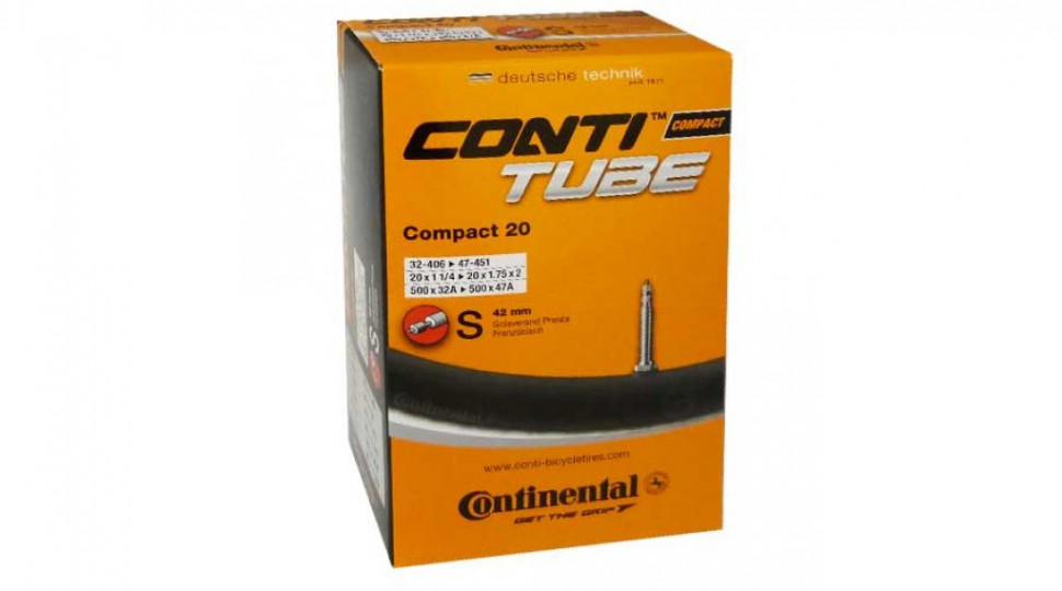 Камера Continental Compact 20, 32-47 велониппель 42 мм