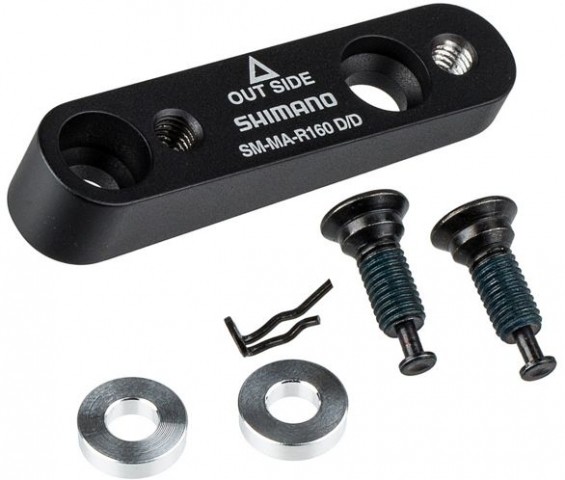 Адаптер Shimano SM-MA-R160D/D, диск. тормоза, болт (2шт), шайбы (2шт.), стоп. кольцо (1шт)