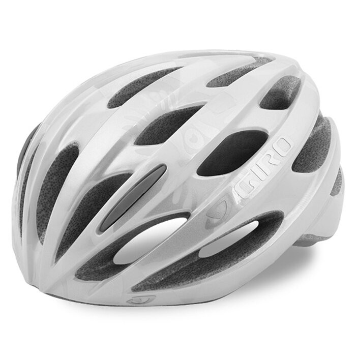 Велосипедный шлем Giro 17 TRINITY, глянцевый серебреный белый, Размер U