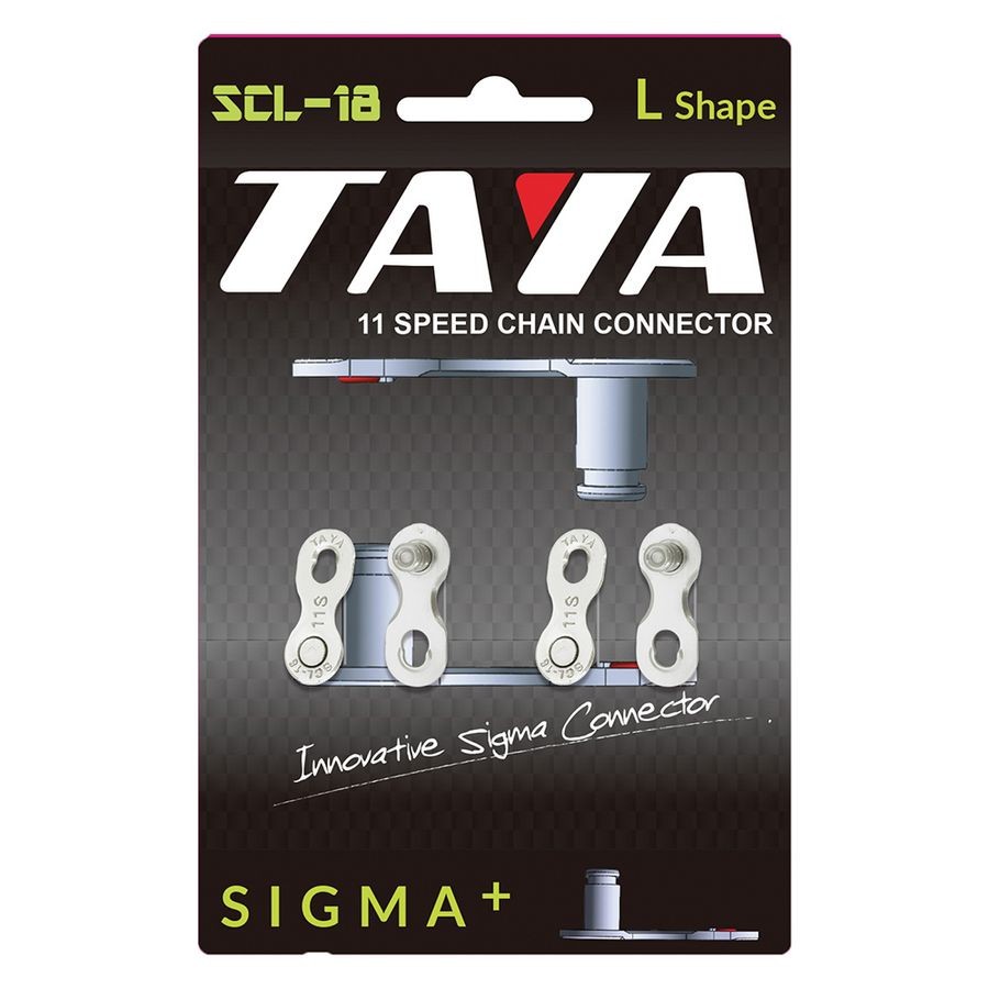 2а замка для цепи Taya SCL-18 Silver Sigma+, 11 скоростей, 2 шт, цвет серебряный