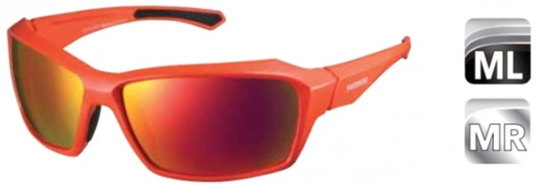 Велосипедные очки Shimano PULSAR Red Orange, оранж/красн MLC