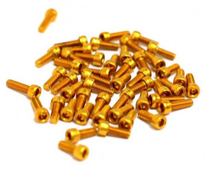Шипы к педалям HT Steel Pins 1/8х8mm 32шт./ 1/8х10mm 8шт. AE03/ME03 Gold (136AE03-GD-311)