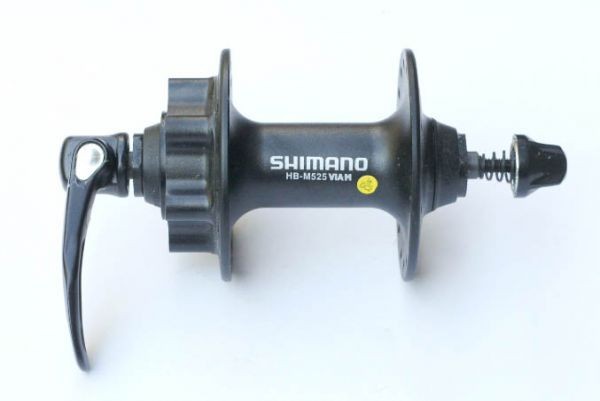 Втулка передняя Shimano Deore M525A, 32 отв, QR, 6-болт, черн.
