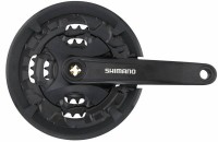Система Shimano Altus FC-MT101, 175мм, 44/32/22T, под квадрат, с защит, с болтами, цв. черн, 9 ск.