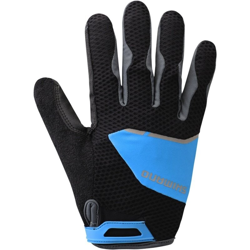 Велоперчатки Shimano Explorer, длинные пальцы, сине-черный, размер XL