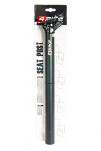 Штырь подседельный ''4BIKE'' алюминиевый двухболтовый SP-C255, D:31.6, L:400мм, оффсет 15мм, индивидуальная упаковка, чёрный