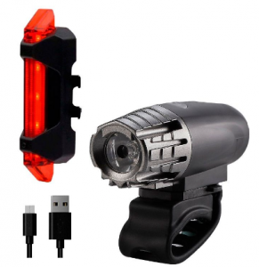 Комплект велофонарей (передняя фара и задний габарит) Briviga USB Bike Light Set: EBL-2255A + EBL-3402
