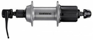 Задняя втулка велосипеда, Shimano TX500, v-brake, 32 отверстия, 8/9 скоростей, серебристая