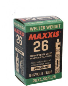 Камера Maxxis Welter Weight 26x1.5/1.75 0.8 мм вело нип. 48 мм RVC