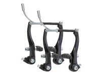 Тормоз V-brake stels artek radius, 2-е колодки, металлические чашки, (сереб\черн)