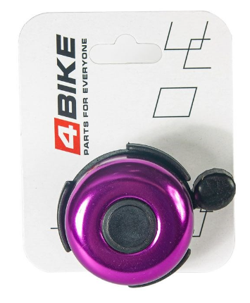 Велозвонок 4BIKE BB3204-Pur латунь, D-52мм, пурпурный