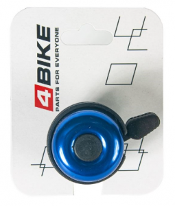 Велозвонок 4BIKE BB3207-Blu алюминий+пластик, D-40мм, голубой