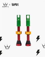 Ниппель бескамерный Peaty's Chris King (MK2) Tubeless Valves 42mm 2 шт. Rasta 50to01 (PTV2-42-RAS-12