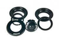Рулевая колонка 4BIKE GH-168 полуинтегрированная на на насыпных подшипниках 1-1/8'' Цвет внешних деталей анодированный черный. Диаметр 29.6х44х30
