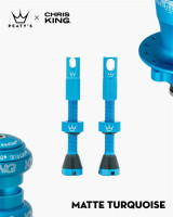 Ниппель бескамерный Peaty's Chris King (MK2) Tubeless Valves 42mm 2 шт. Turquoise (PTV2-42-TRQ-12)