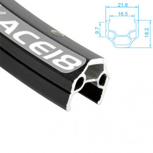 Обод 28" AlexRims ACE-18 двойной чёрный, 32 спицы