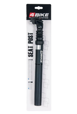 Штырь подседельный ''4BIKE'' SPS-C373, D:31.6, L:350мм, индивидуальная упаковка, чёрный