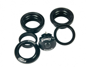 Рулевая колонка 4BIKE GH-873 с внешними чашками на насыпных подшипниках 1-1/8'' для безрезьбового рулевого штока. Цвет черный. Диаметр 28.6х34х30