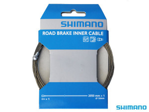 Трос тормоза Shimano, нерж., для шоссе, 1.6x2050мм, с концевиком троса