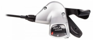 Шифтер Shimano Alfine SL-S503, S503, 8ск, тр.+оплетк, для CJ-8S20, цв. серебр.