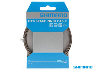 Трос тормоза Shimano, нерж., для MTB, 1.6x2050мм, с концевиком троса