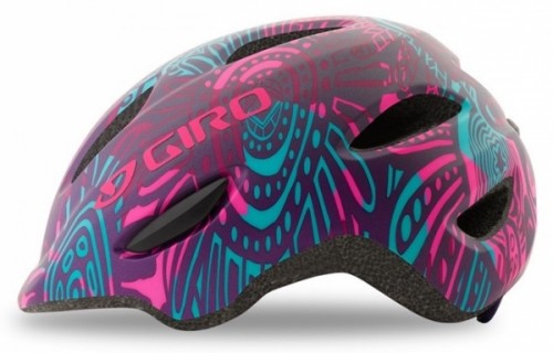 Шлем Giro 18 SCAMP  дет. мат. свет.розов. цветок. р.XS