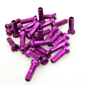 Ниппель спицевой Sapim алюминиевый Polyax 2/14 мм фиолетовый