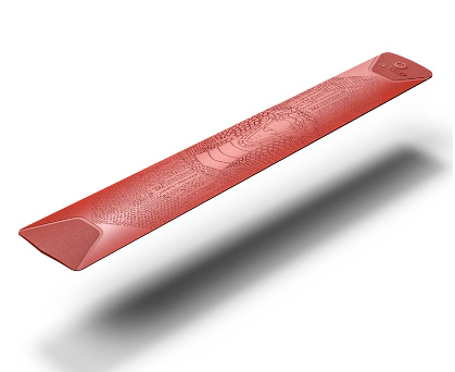 Защитная наклейка на нижнюю трубу рамы Enlee FG-60 Snake red, ПВХ, дизайн ''змея'', красный