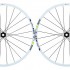 Комплект колес Shimano MT15, 26'', C.Lock, цвет белый, зелёный стикер