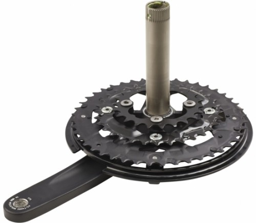 Система Shimano Alivio, M4060, 170мм, ин. вал., 44/32/22, с защ. зв., цв. черный