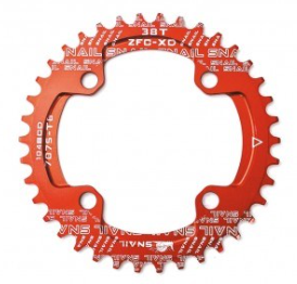 Звезда передняя Snail 34T 1/2''х3/32''х11/128'' BCD 104. Алюминий, Narrow Wide, красная.