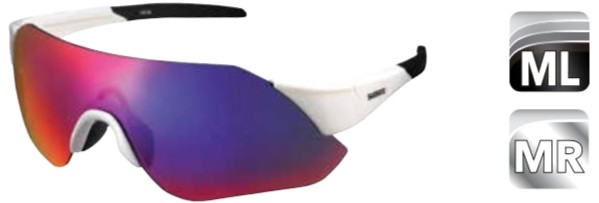 Велосипедные очки Shimano AEROLITE White Blue, бел/красн MLC, доп - прозр