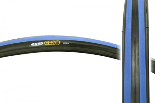Покрышка велосипедная CST 700x23C C1406 CZAR черный-синий слик