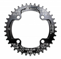 Звезда передняя Snail 36T 1/2''х3/32''х11/128'' BCD 104. Алюминий, Narrow Wide, чёрная.
