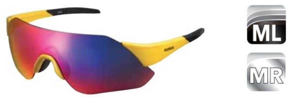 Велосипедные очки Shimano AEROLITE Yellow Red, желт/красн MLC, доп - прозр