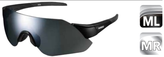 Велосипедные очки Shimano AEROLITE Black Matte, мат черн/серебр, доп - прозр