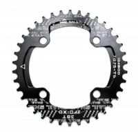 Звезда передняя Snail 38T 1/2''х3/32''х11/128'' BCD 104. Алюминий, Narrow Wide, чёрная.