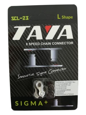Замок цепи Taya SCL-23 Silver Sigma+, 8 скоростей, 2 шт, цвет серебряный