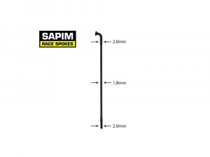 Спица Sapim Race (2-1,8-2 мм), J-bend, черная
