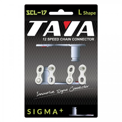 2а замка для цепи Taya SCL-17 Silver Sigma+, 12 скоростей, 2 шт, цвет серебряный
