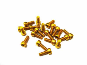 Шипы к педалям HT Aluminium Pins 1/8x8mm 40шт. ANS01/ANS06 Gold (136ANS-GDJ04-311)